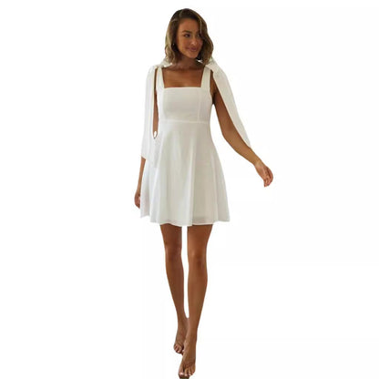 Damen Trägerkleid Lässig Schleifen Detail Eveloria