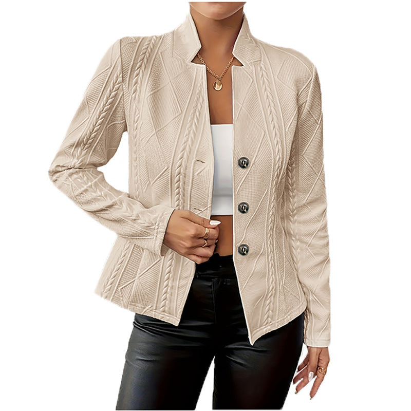 Damen Strickjacke Knopfverschluss Eveloria