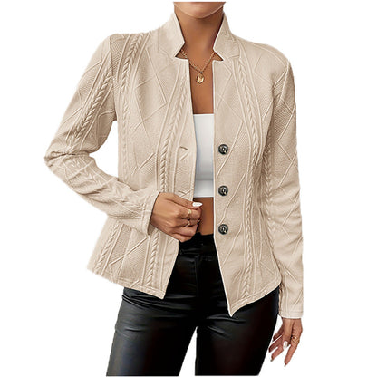Damen Strickjacke Knopfverschluss Eveloria