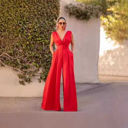 Damen Jumpsuit Eleganter Schnitt Eveloria