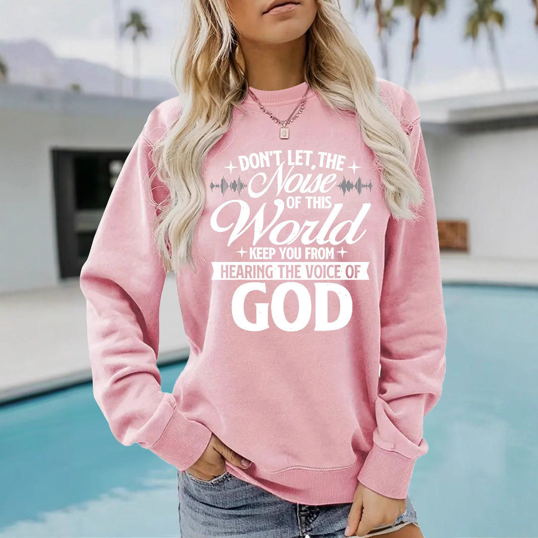 Damen Sweatshirt Bequem Mit Aufdruck Grau