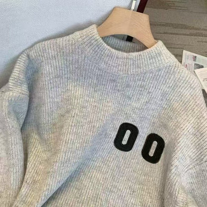 Damen Oversized Strickpullover Ribstruktur Eveloria