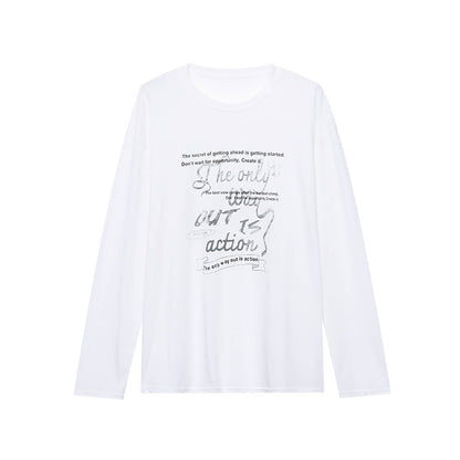 Damen Langarmshirt Grafikdruck Eveloria