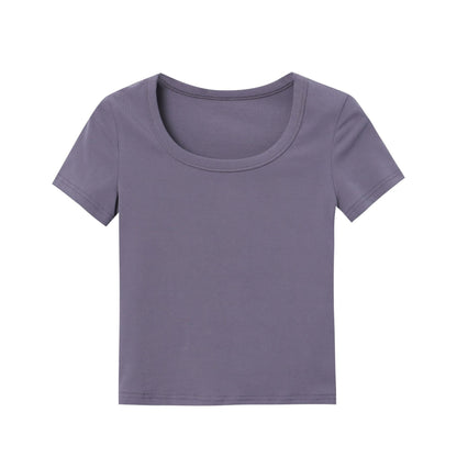 Damen Rundhalsoberteil Weiches Jersey Eveloria
