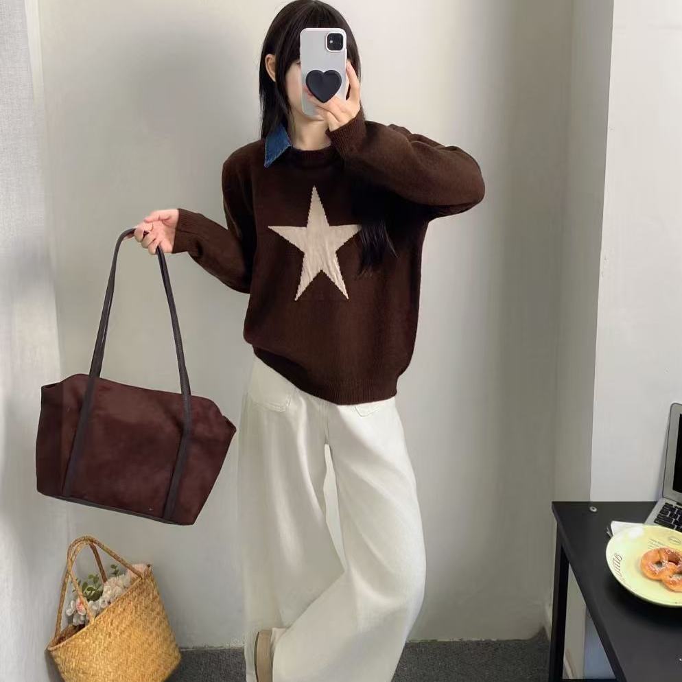 Damen Pullover mit Sternenapplikation Eveloria - Eveloria