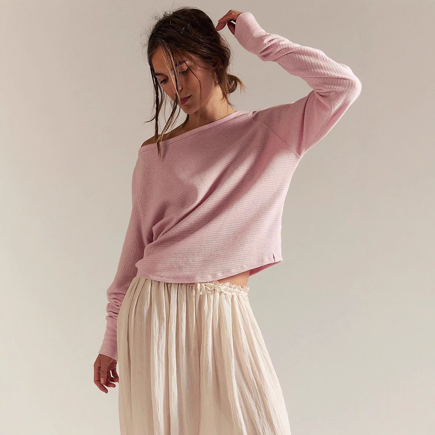 Damen Off-Shoulder Sweatshirt Eveloria Lässig - Eveloria