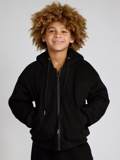 Damen Oversized Kapuzenjacke Lässiger Schnitt Reißverschluss