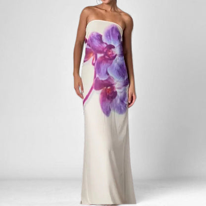 Damen Langärmliges Kleid Blumendesign Eveloria - Eveloria