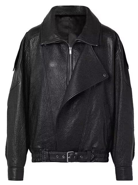 Damen Bikerjacke Kunstleder Asymmetrisch Eveloria