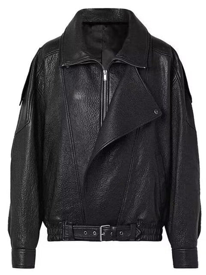 Damen Bikerjacke Kunstleder Asymmetrisch Eveloria