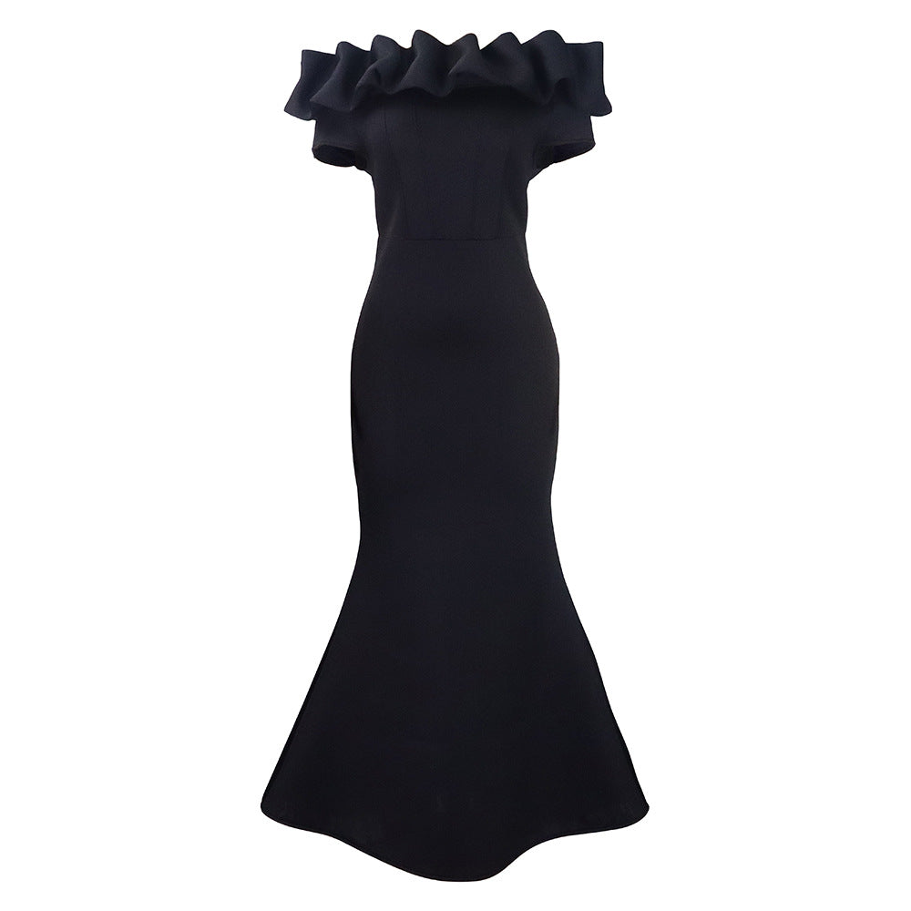 Damen Wickelkleid Elegantes Design Voluminöser Kragen Eveloria