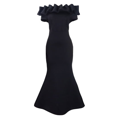 Damen Wickelkleid Elegantes Design Voluminöser Kragen Eveloria