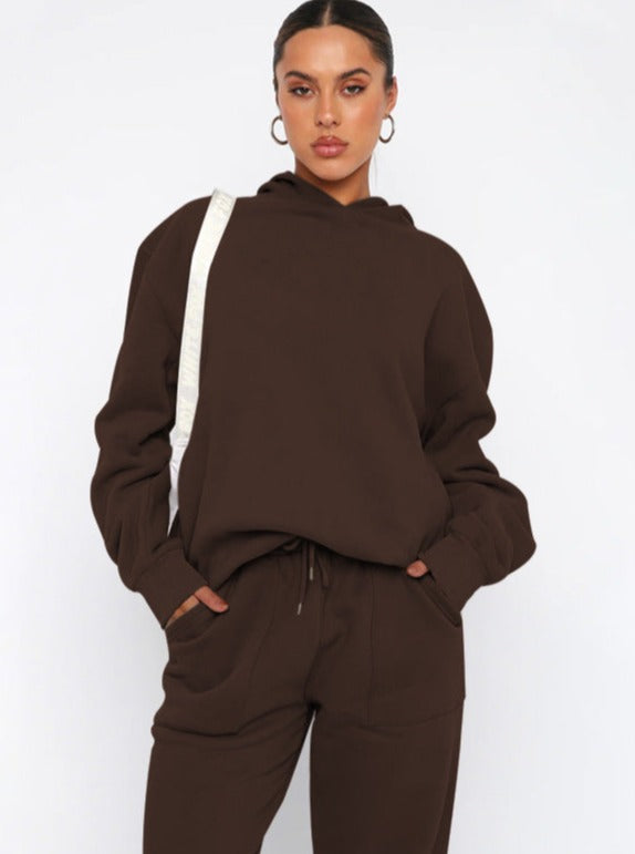 Damen Oversized Hoodie Jogger Set - Norvielle