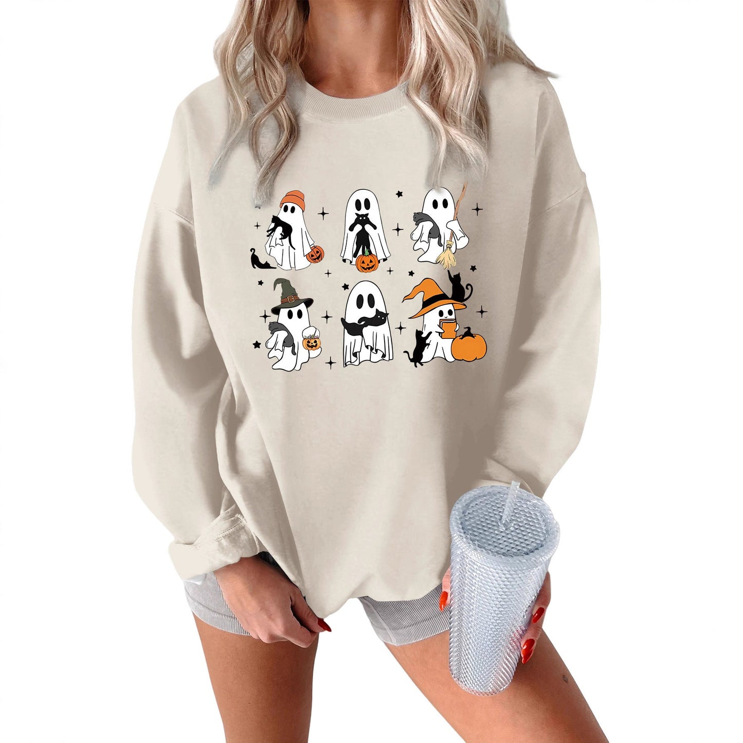 Damen Sweatshirt Grusel Motiv Eveloria Schwarz - Eveloria