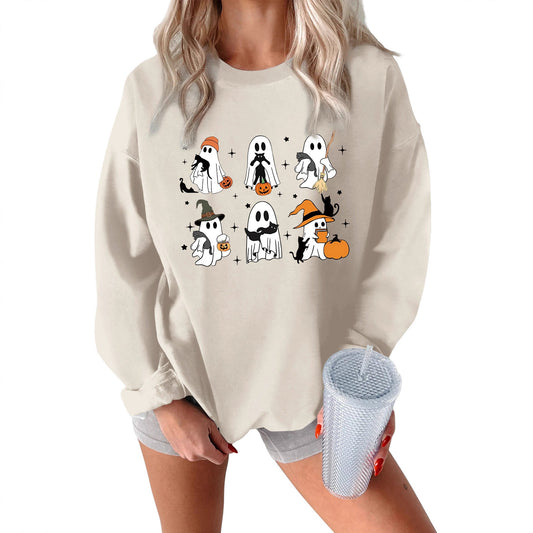 Damen Sweatshirt Grusel Motiv Eveloria Schwarz - Eveloria