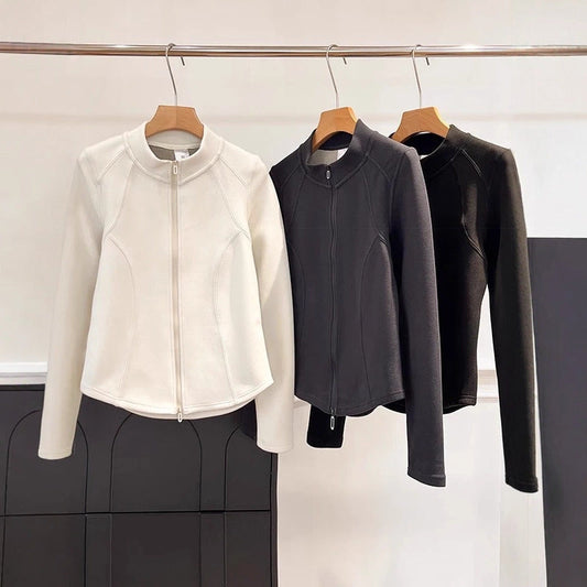 Damen Übergangsjacke Hochschließend Innentaschen Eveloria - Eveloria