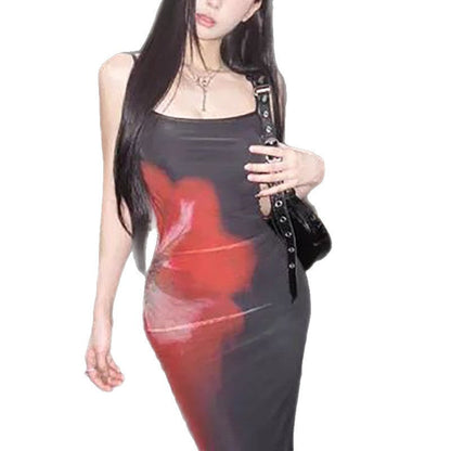 Damen Minikleid Asymmetrisch Farbverlauf Eveloria