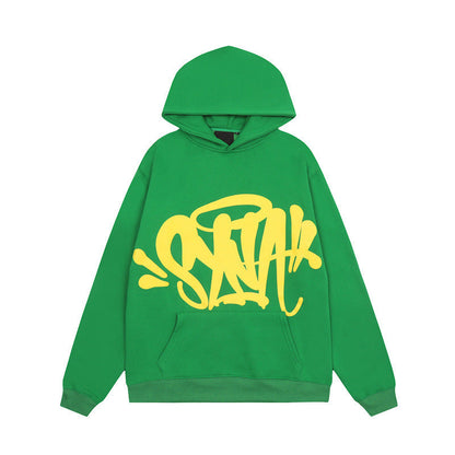 Damen Kapuzenpullover Graffiti-Design Kängurutaschen Eveloria
