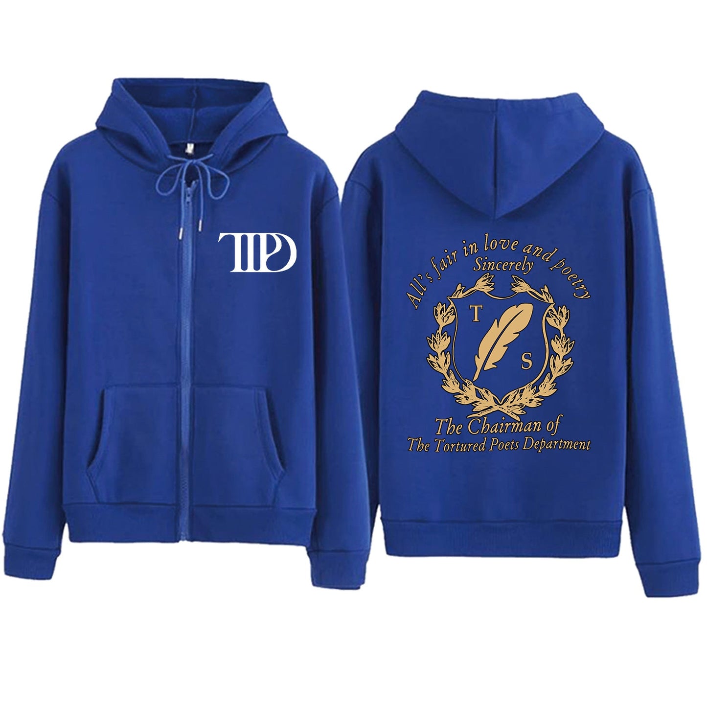 Damen Fleece Kapuzenjacke mit Motiv Bequem