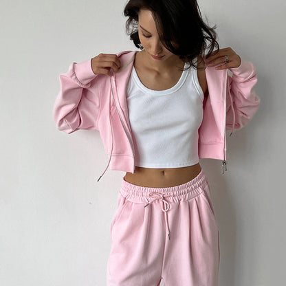 Damen Hoodie und Jogginghose Set aus Baumwolle