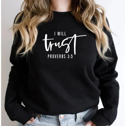 Damen Sweatshirt Bequem Motivierender Schriftzug Grau Eveloria