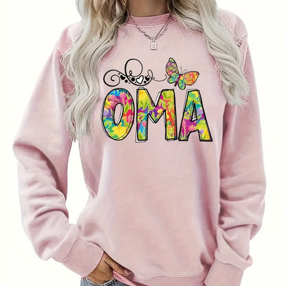 Damen Sweatshirt Botanischer Aufdruck Eveloria