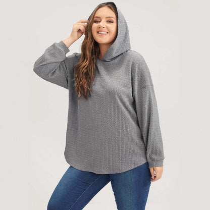 Damen Kapuzenpullover Strukturiertes Design Eveloria - Eveloria