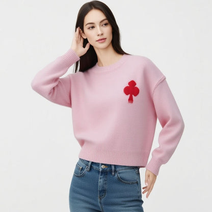Damen Kurzpullover Strick Weich Gemustert Eveloria