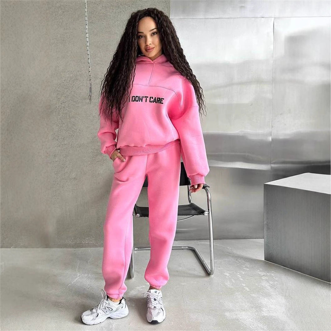 Damen Hoodie Sportlich mit Schriftzug Eveloria