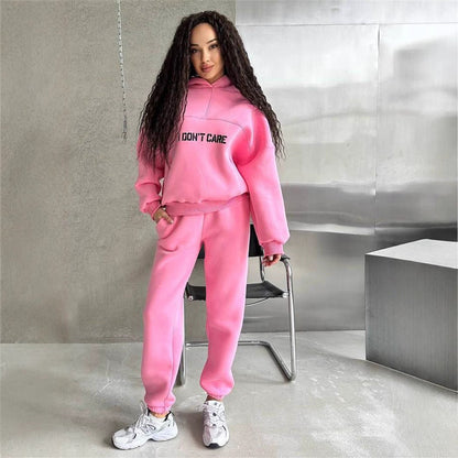 Damen Hoodie Sportlich mit Schriftzug Eveloria