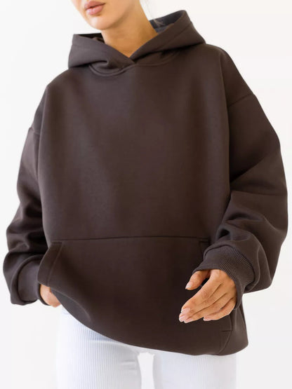 Damen Oversize Kapuzenpullover Baumwollmix Eveloria