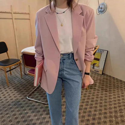 Damen Oversized Blazer Lässiger Schnitt Eveloria