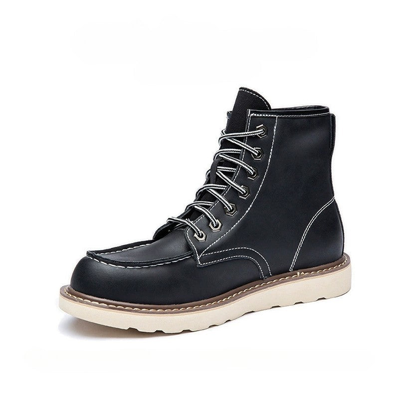 Herren Schnürboots dickes Sohle gepolstert