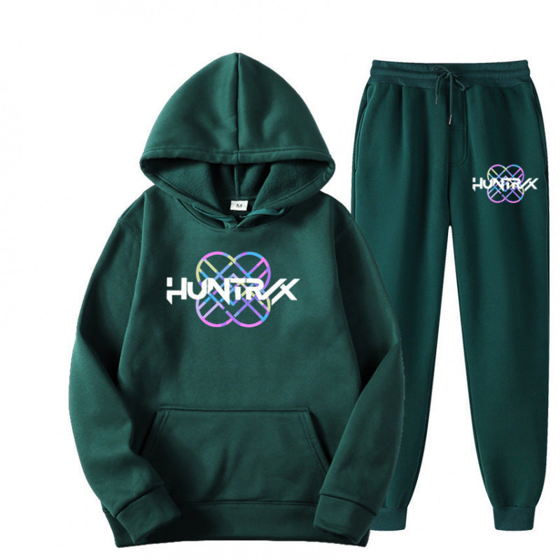 Damen Sweatanzug Modernes Grafikdesign Lässig Grau Eveloria