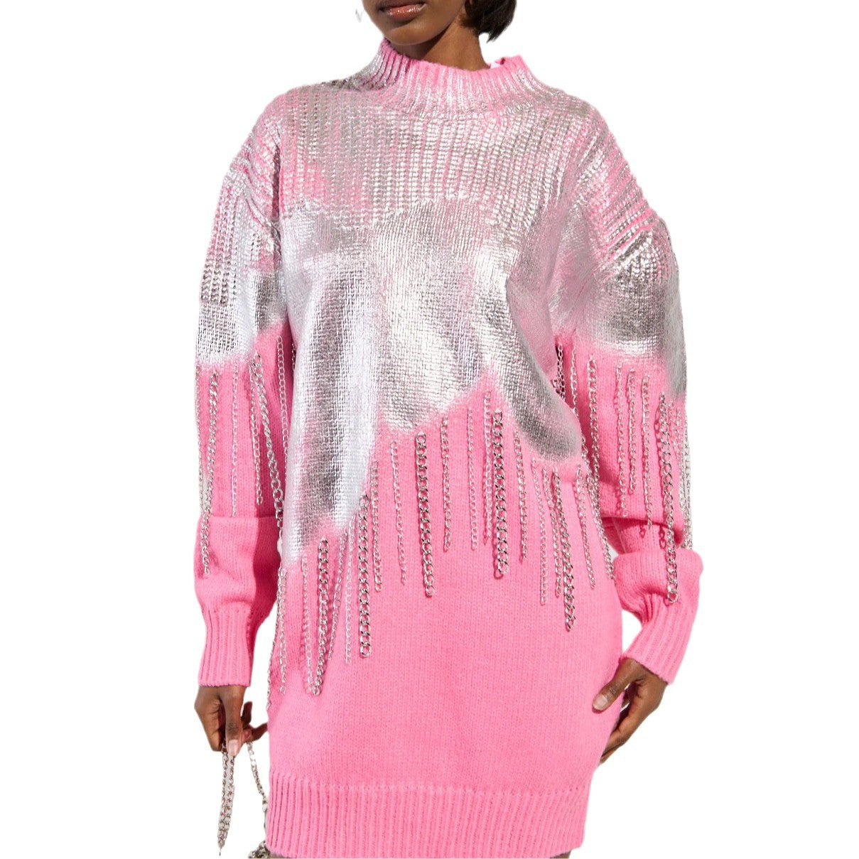Damen Pullover mit Glitzerfransen Eveloria