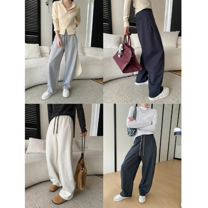 Damen Sweatpants Hohes Bund Weites Bein Eveloria