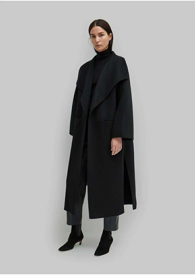 Damen Oversize-Mantel Offener Vorderteil Eveloria