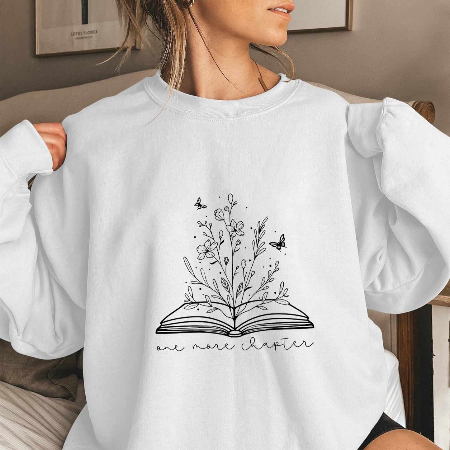 Damen Sweatshirt Blumendesign Aufdruck Eveloria