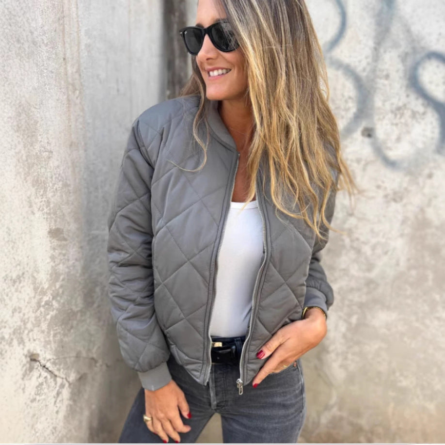 Damen Bomberjacke Gesteppt Bequem Eveloria