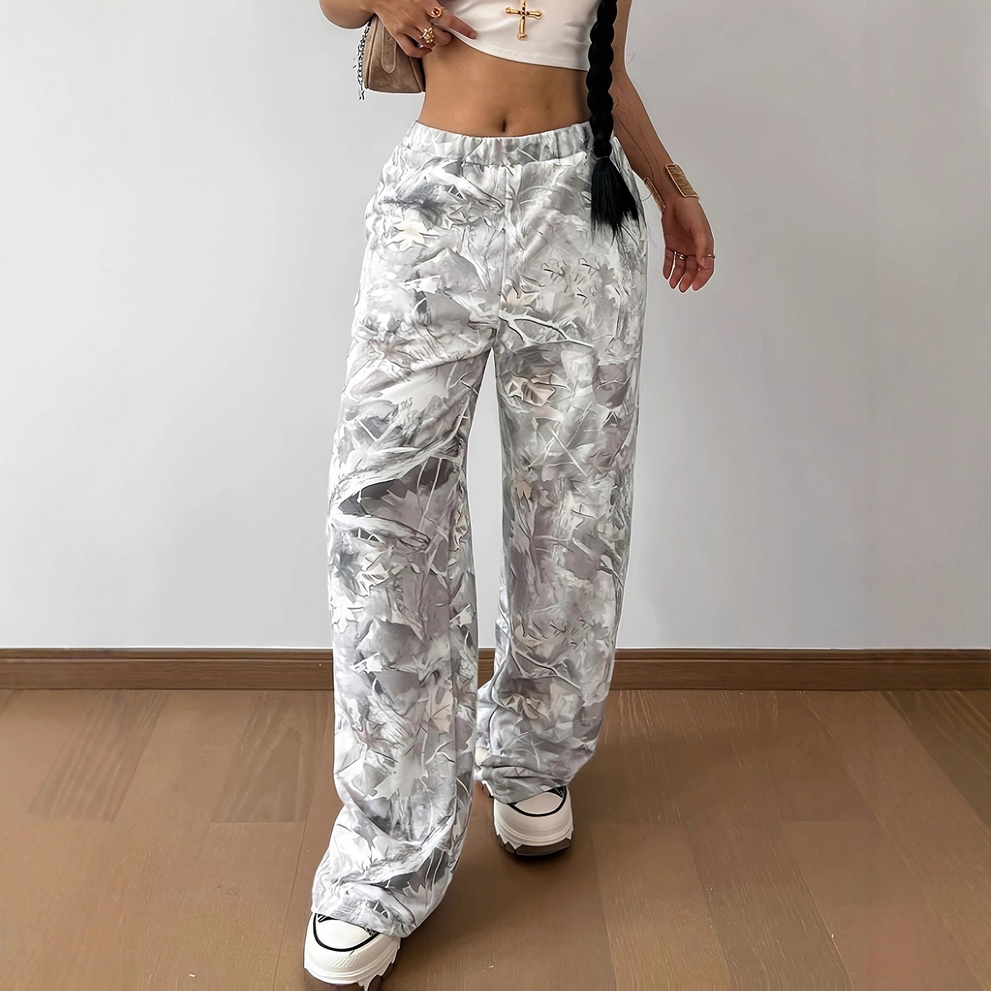 Damen Freizeithose Baumwolle Beige