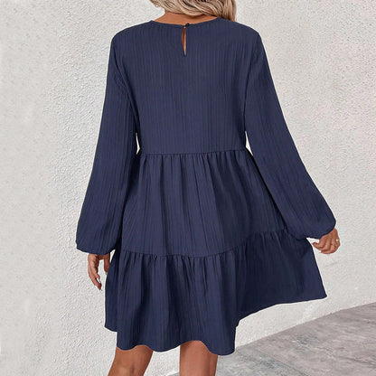 Damen Kleid Geraffter Rock Eveloria