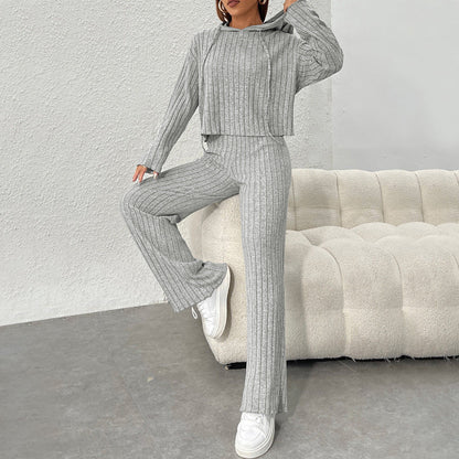 Damen Strick-Set Hoodie und weite Hose Eveloria