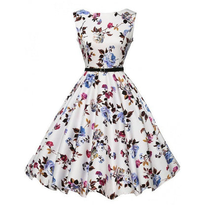 Damen Swingkleid Floralmuster Schwingrock Eveloria