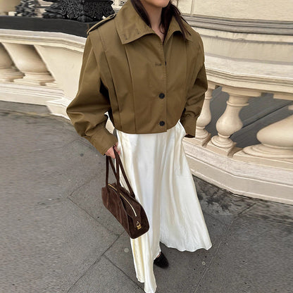 Damen Blousonjacke Voluminöse Ärmel Eveloria
