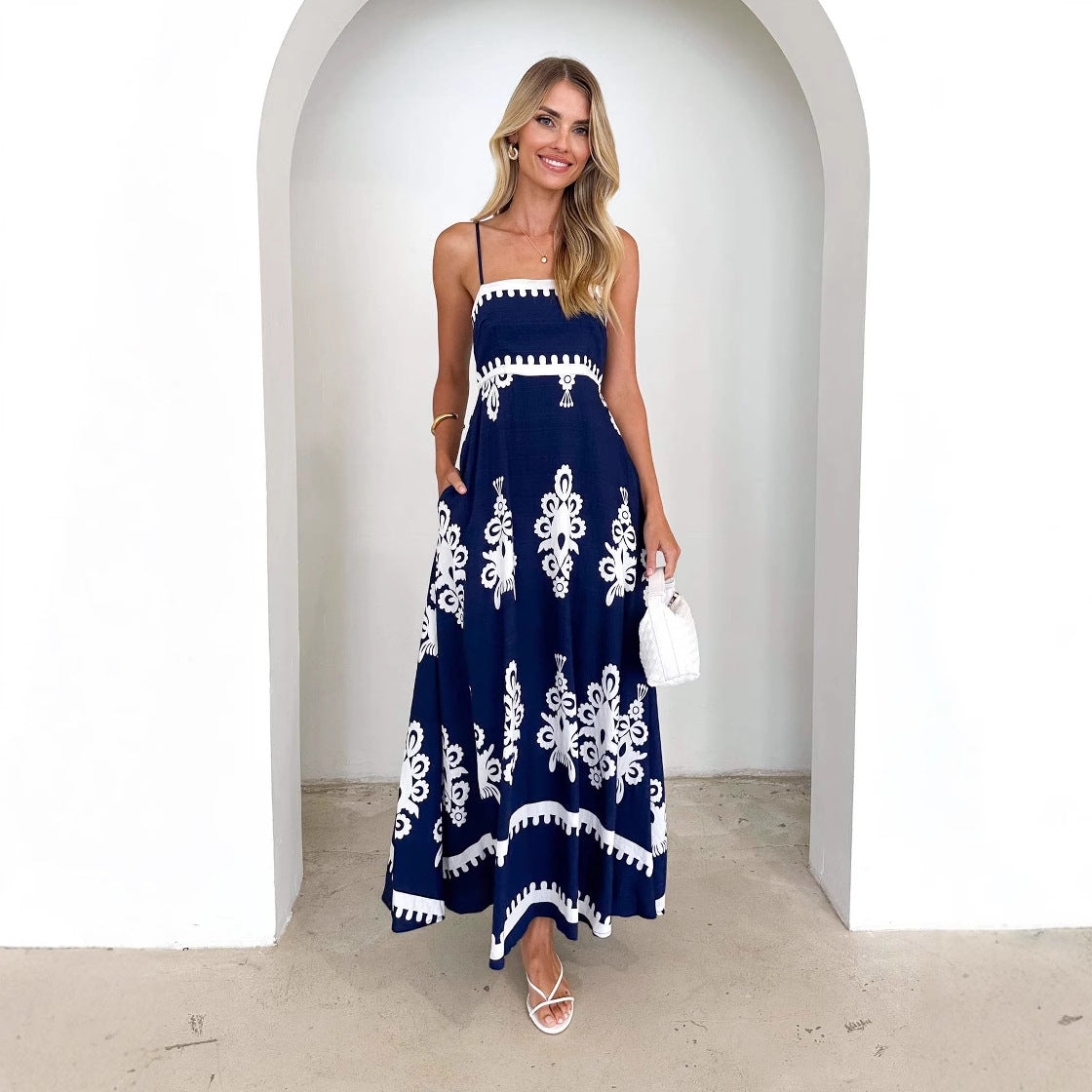 Damen Sommerkleid Elegante Stickerei Eveloria