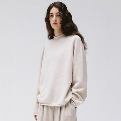 Damen Strickpullover Hochgeschnitten Komfortabel Eveloria