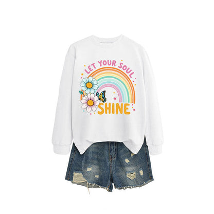 Damen Sweatshirt Bunt Florales Grafikdesign Eveloria