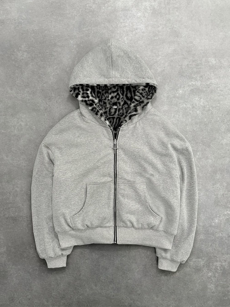 Eveloria Damen Kapuzenpullover Weiches Innenfutter Reißverschluss