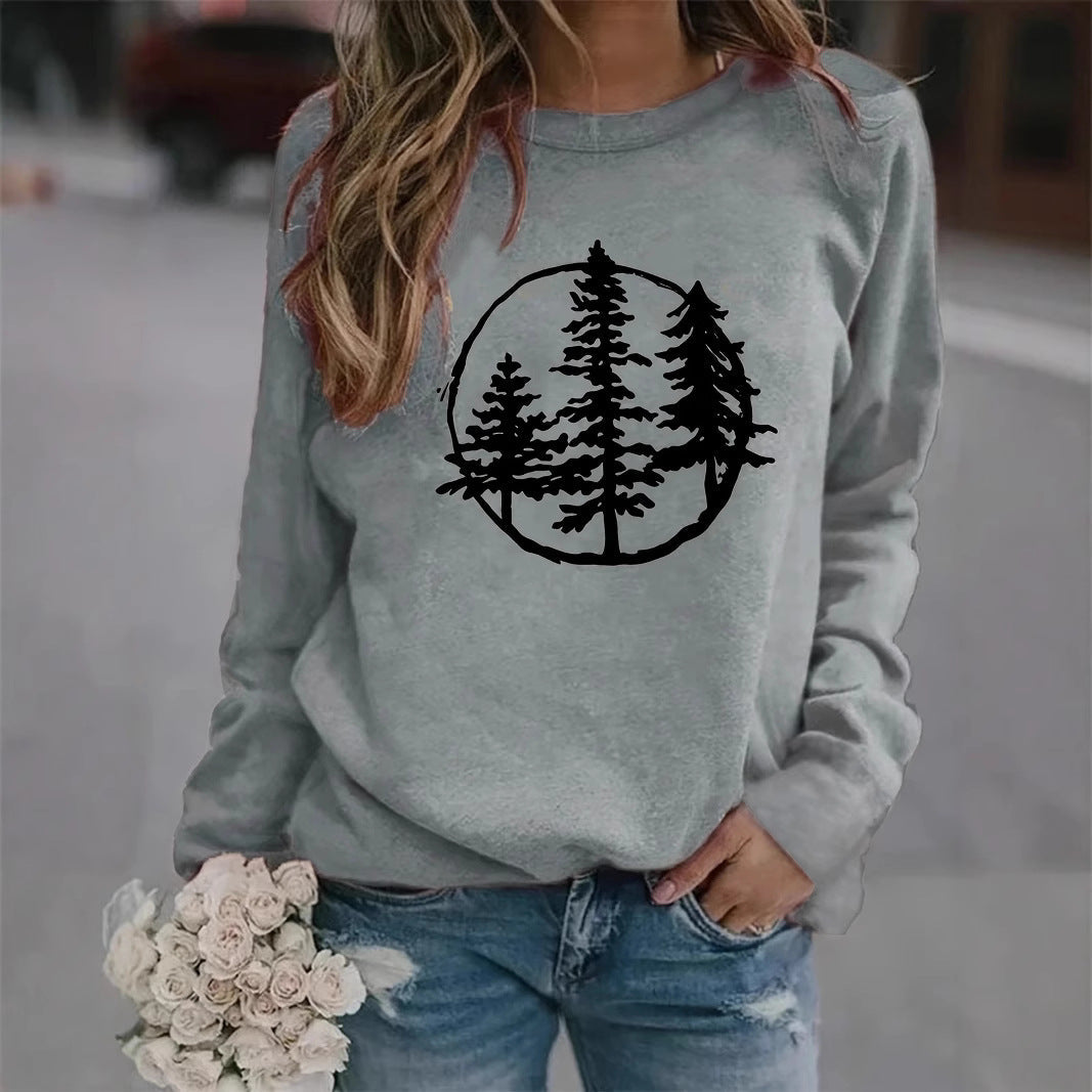 Damen Sweatshirt Cool Naturmotiv Lässiger Schnitt