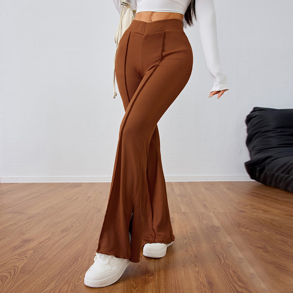 Damen Flared-Hose mit Schlitzdetails Eveloria